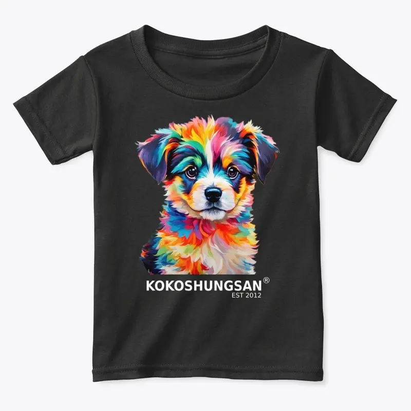 Colorful Puppy Toddler Tee