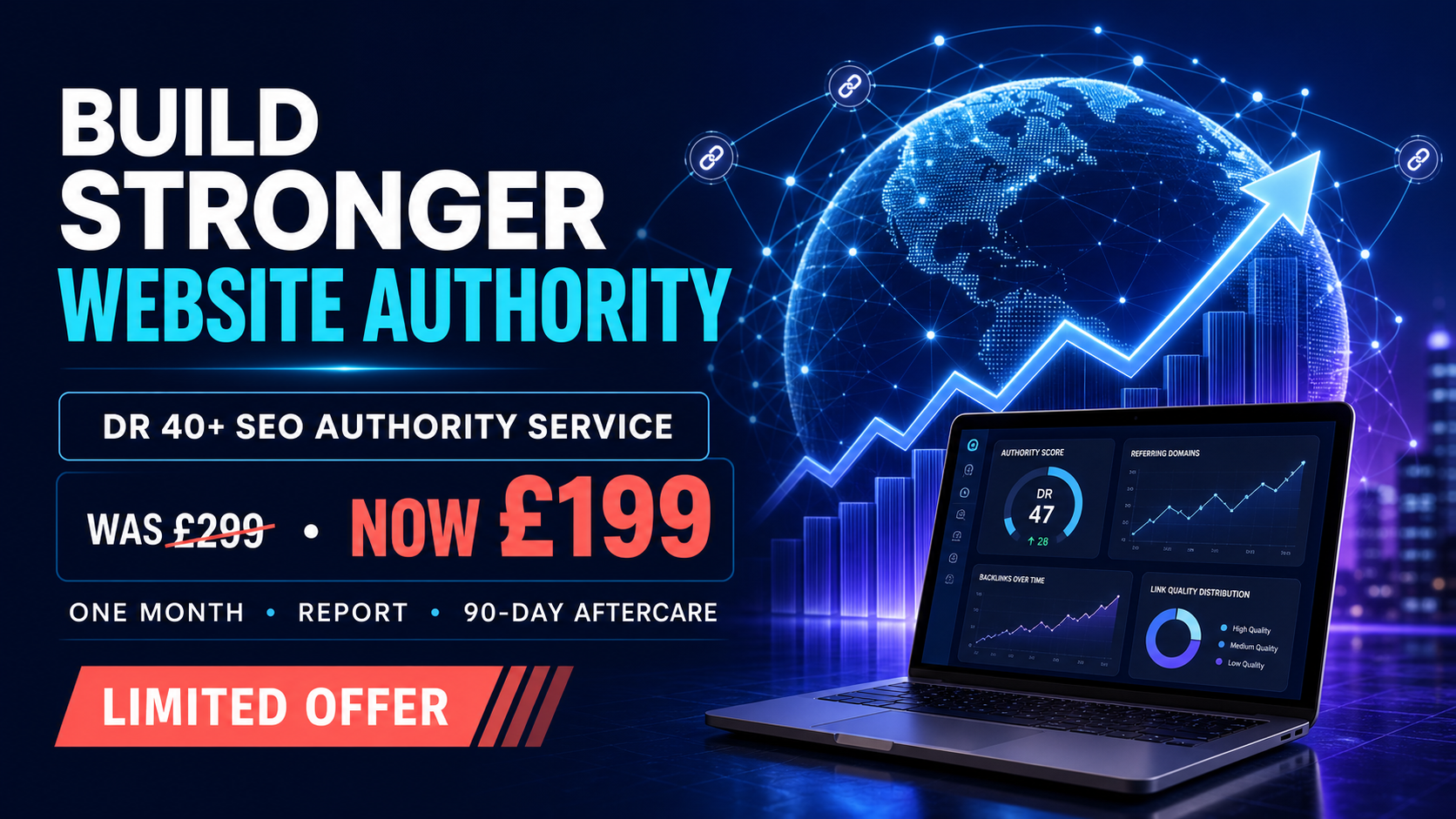 DR 40+ SEO Authority Service — was £299, now £199 limited offer