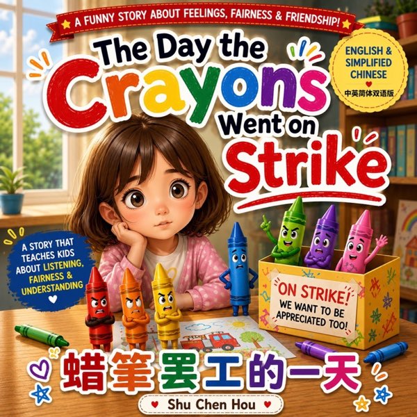 The Day the Crayons Went on Strike 蜡笔罢工的一天 書封