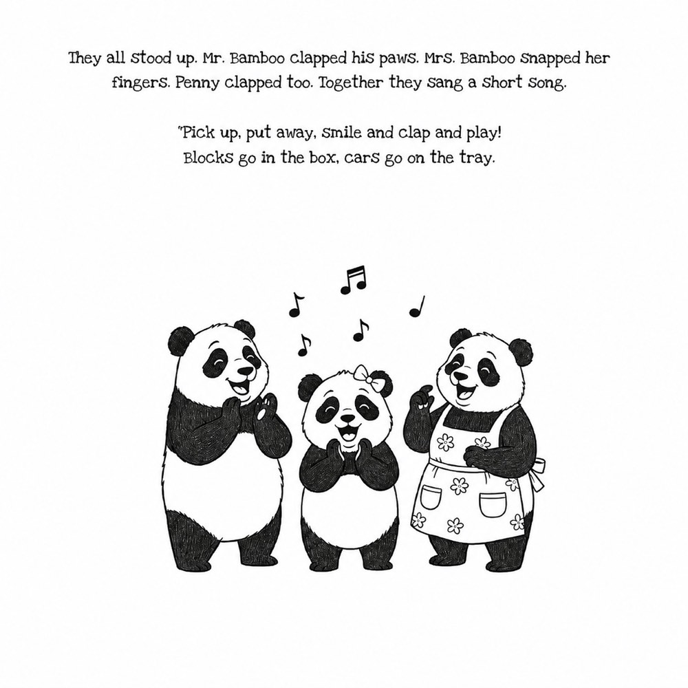The Caretaker Panda 真實著色內頁